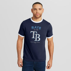 Tampa Bay Rays Darius Rucker Collection by Fanatics Washed Ringer T-Shirt - Navy T-shirts