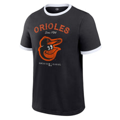 Baltimore Orioles Darius Rucker Collection by Fanatics Washed Ringer T-Shirt - Black T-shirts