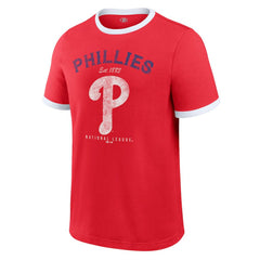 Philadelphia Phillies Darius Rucker Collection by Fanatics Washed Ringer T-Shirt - Red T-shirts