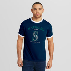 Seattle Mariners Darius Rucker Collection by Fanatics Washed Ringer T-Shirt - Navy T-shirts