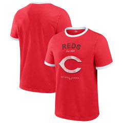 Cincinnati Reds Darius Rucker Collection by Fanatics Washed Ringer T-Shirt - Red T-shirts