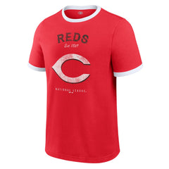 Cincinnati Reds Darius Rucker Collection by Fanatics Washed Ringer T-Shirt - Red T-shirts