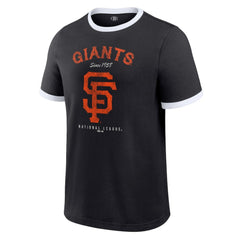 San Francisco Giants Darius Rucker Collection by Fanatics Washed Ringer T-Shirt - Black T-shirts