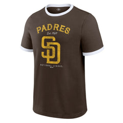 San Diego Padres Darius Rucker Collection by Fanatics Washed Ringer T-Shirt - Brown T-shirts
