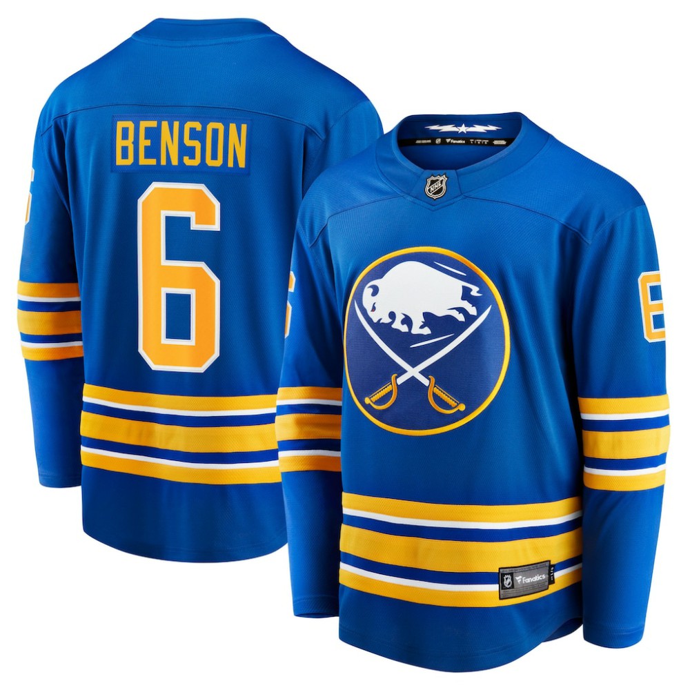 NHL Zach Benson Buffalo Sabres Fanatics Home Breakaway Jersey - Royal