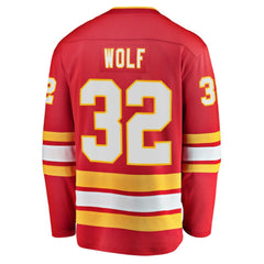 NHL Dustin Wolf Calgary Flames Fanatics Home Breakaway Jersey - Red