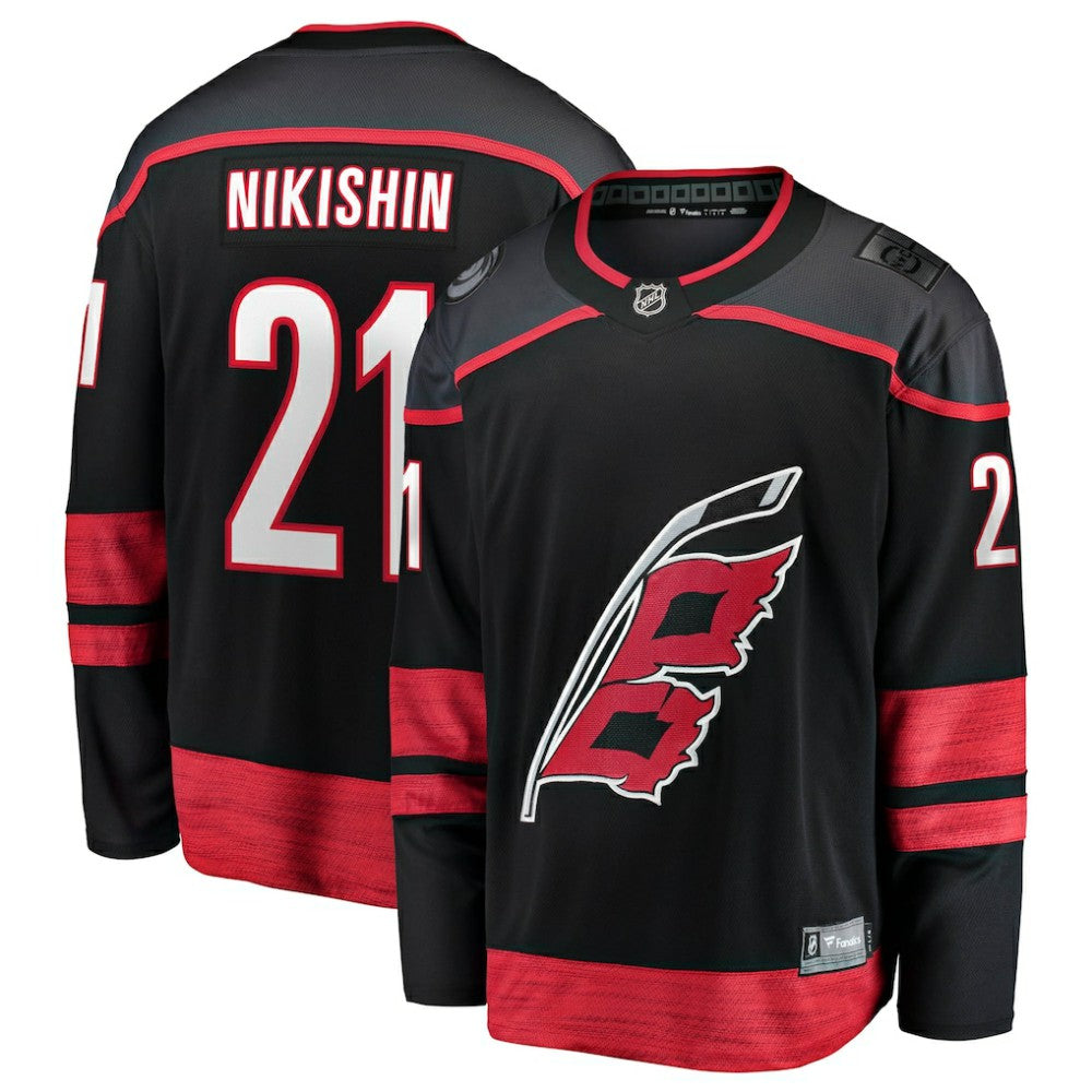 NHL Alexander Nikishin Carolina Hurricanes Fanatics Home Breakaway Jersey - Black
