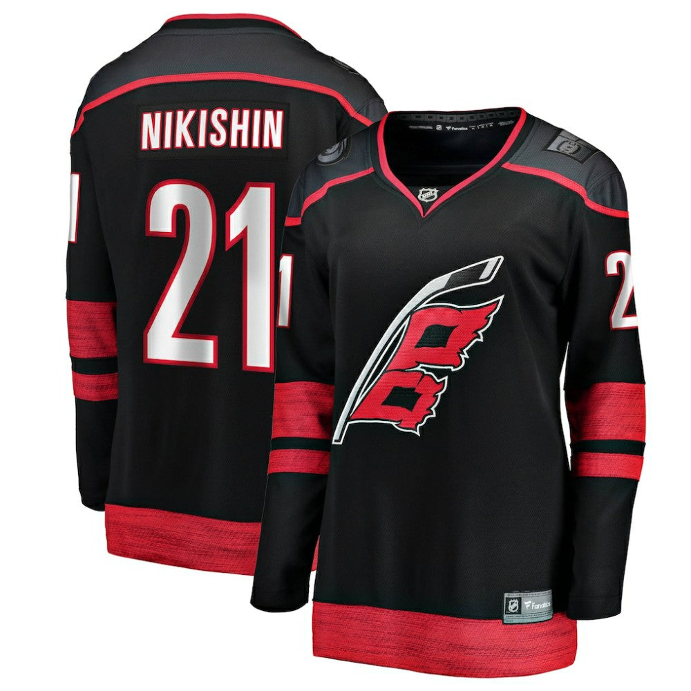 NHL Alexander Nikishin Carolina Hurricanes Fanatics Women's Home Breakaway Jersey - Black