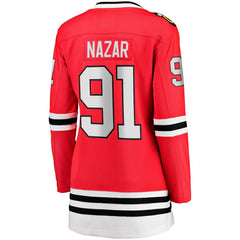 NHL Frank Nazar Chicago Blackhawks Fanatics Women's Home Breakaway Jersey - Red