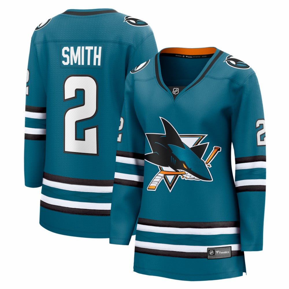 NHL Will Smith San Jose Sharks Fanatics Women's Home Breakaway Jersey - Teal