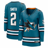 NHL Will Smith San Jose Sharks Fanatics Women's Home Breakaway Jersey - Teal