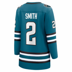NHL Will Smith San Jose Sharks Fanatics Women's Home Breakaway Jersey - Teal