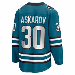 NHL Yaroslav Askarov San Jose Sharks Fanatics Home Breakaway Jersey - Teal