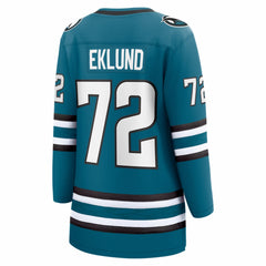 NHL William Eklund San Jose Sharks Fanatics Women's Home Breakaway Jersey - Teal