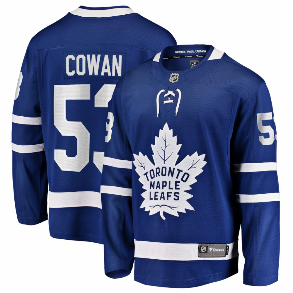 NHL Easton Cowan Toronto Maple Leafs Fanatics Home Breakaway Jersey - Blue