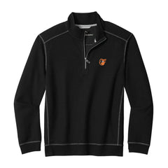Baltimore Orioles Tommy Bahama Montego Bay Half-Zip Sweatshirt - Black Sweatshirts