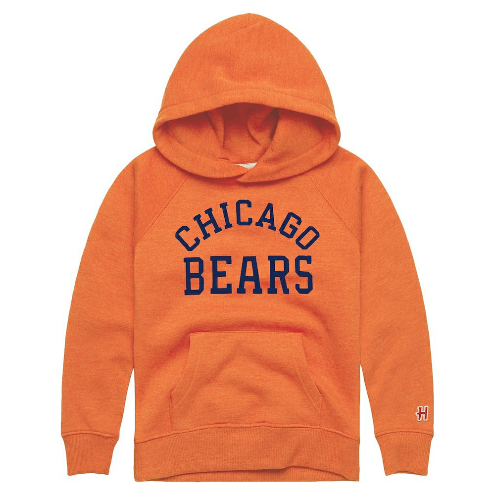 Chicago Bears Homage Youth Classic Tri-Blend Hoodie Orange