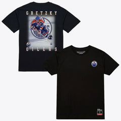 NHL Wayne Gretzky Edmonton Oilers Mitchell & Ness Photo T-Shirt - Black
