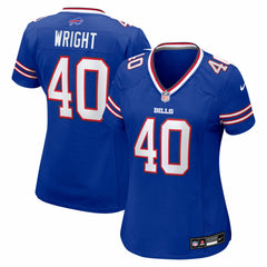 NFL Matthew Wright Buffalo Bills Women's Team Game Jersey - Royal