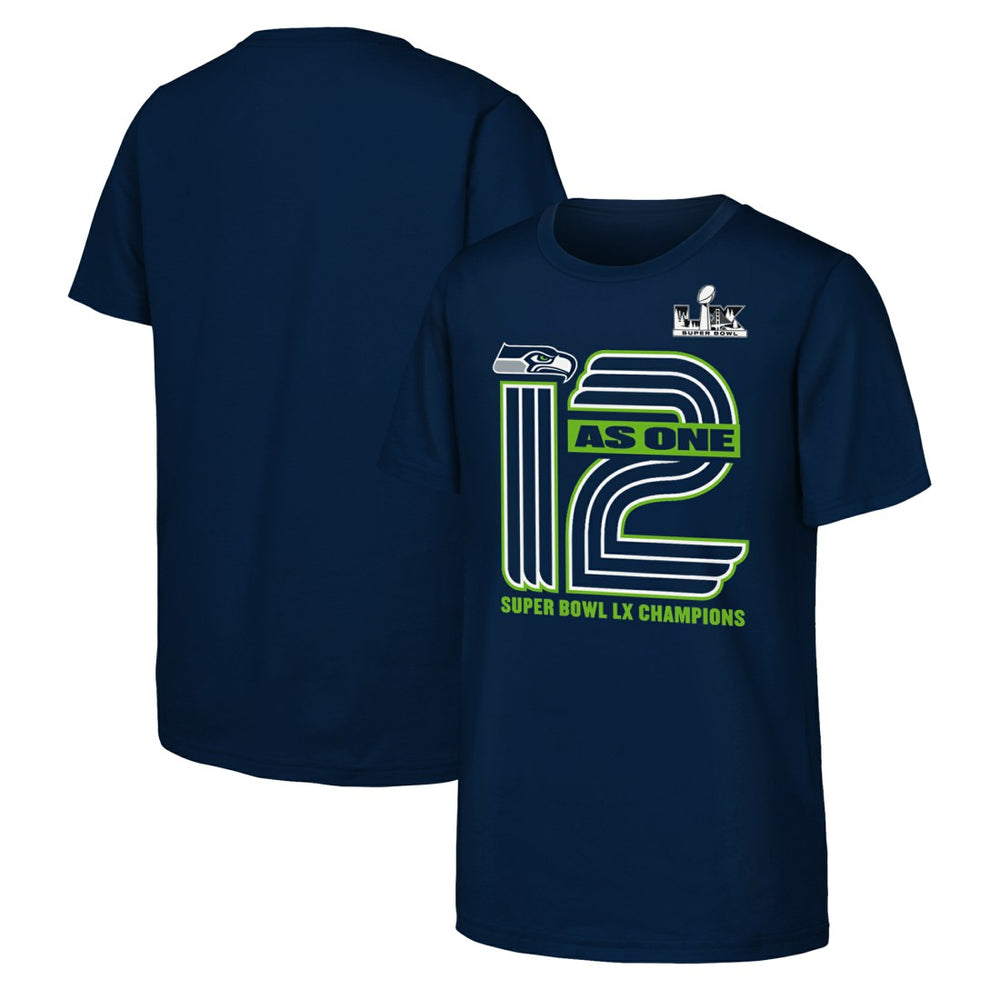 Seattle Seahawks Youth Super Bowl LX Champions Hometown Collection T-Shirt College Navy