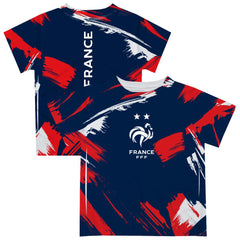 France National Team Vive La Fete Youth Paint Brush T-Shirt Navy sale