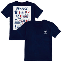 France National Team Vive La Fete Youth Impressions Artwork T-Shirt Navy sale