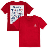 France National Team Vive La Fete Youth Impressions Artwork T-Shirt Red shop