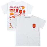 Spain National Team Vive La Fete Youth Impressions Artwork T-Shirt White