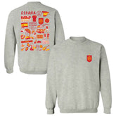 Spain National Team Vive La Fete Women's Impressions Artwork Sweatshirt Gray shop