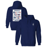 France National Team Vive La Fete Women's Impressions Artwork Hoodie Navy