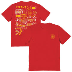 Spain National Team Vive La Fete Women's Impressions Artwork Fitted T-Shirt Red