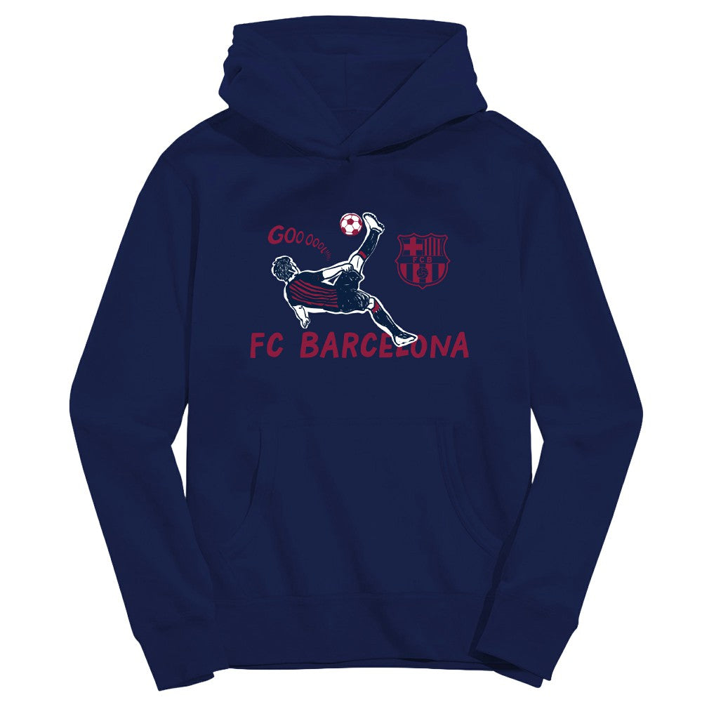 Barcelona Vive La Fete Youth Chilena Style Hoodie Navy sale