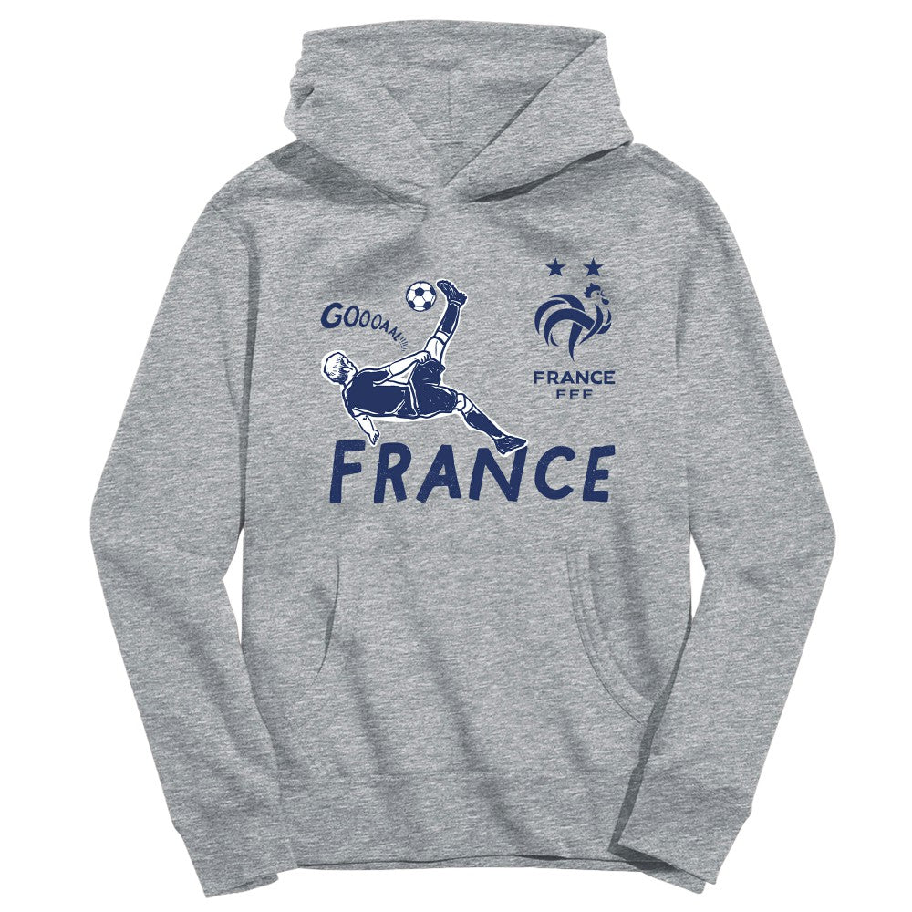 France National Team Vive La Fete Youth Chilena Style Hoodie Gray