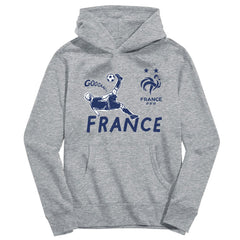 France National Team Vive La Fete Youth Chilena Style Hoodie Gray