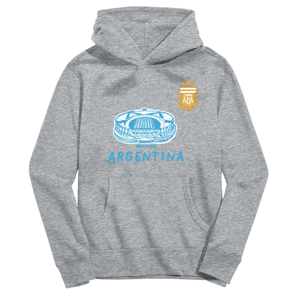 Argentina National Team Vive La Fete Youth Stadium Style Hoodie Gray sale