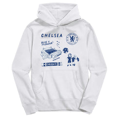 Chelsea Vive La Fete Youth Impressions Icons Hoodie White