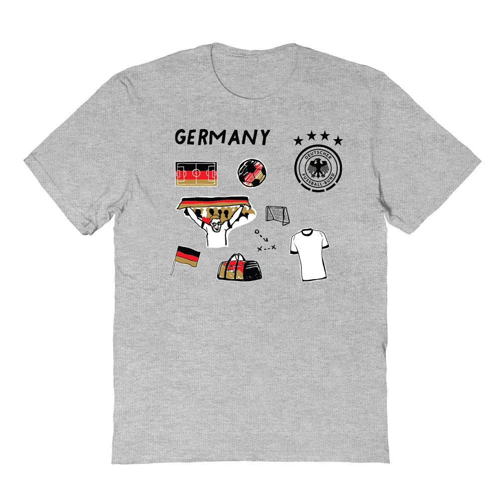 Germany National Team Vive La Fete Youth Impressions Icons T-Shirt Gray