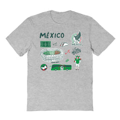Mexico National Team Vive La Fete Youth Impressions Icons T-Shirt Gray