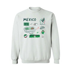Mexico National Team Vive La Fete Women's Impressions Icons Sweatshirt White sale