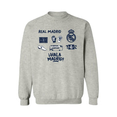 Real Madrid Vive La Fete Women's Impressions Icons Sweatshirt Gray shop
