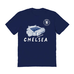 Chelsea Vive La Fete Women's Stadium Style T-Shirt Navy