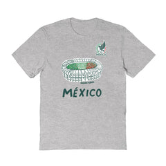 Mexico National Team Vive La Fete Women's Stadium Style T-Shirt Gray shop