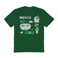 Mexico National Team Vive La Fete Women's Impressions Icons T-Shirt Green shop