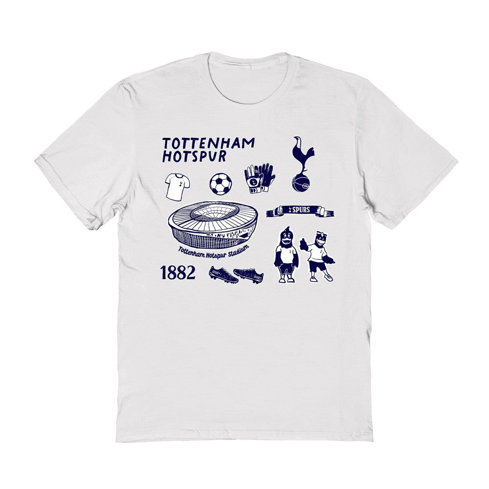 Tottenham Hotspur Vive La Fete Women's Impressions Icons T-Shirt White sale