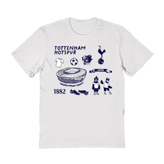 Tottenham Hotspur Vive La Fete Women's Impressions Icons T-Shirt White sale