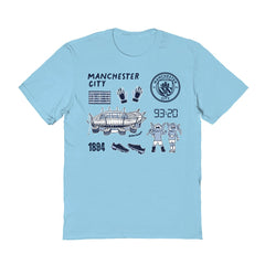 Manchester City Vive La Fete Women's Impressions Icons T-Shirt Light Blue