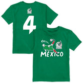 Edson Álvarez Mexico National Team Vive La Fete Youth Player Name & Number Chilena Style T-Shirt Green