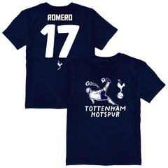 Cristian Romero Tottenham Hotspur Vive La Fete Youth Player Name & Number Chilena Style T-Shirt Navy