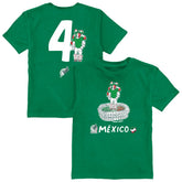 Edson Álvarez Mexico National Team Vive La Fete Youth Player Name & Number Stadium Style T-Shirt Green sale