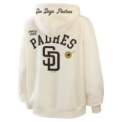 San Diego Padres WEAR by Erin Andrews Women's Full-Zip Hoodie - Cream Hoodies